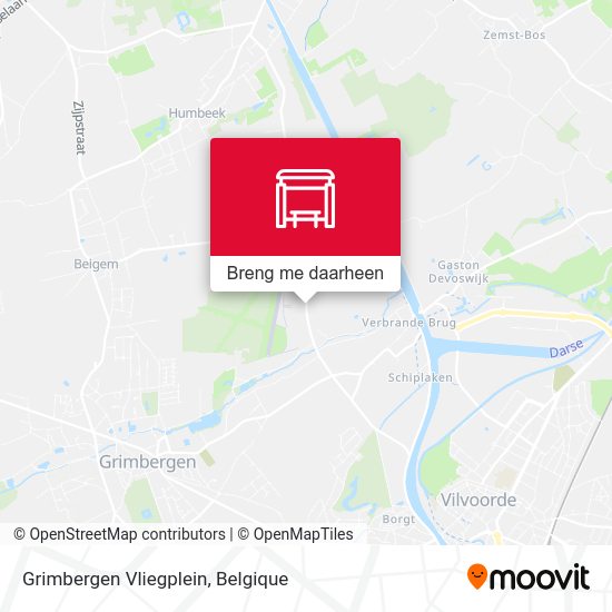 Grimbergen Vliegplein kaart