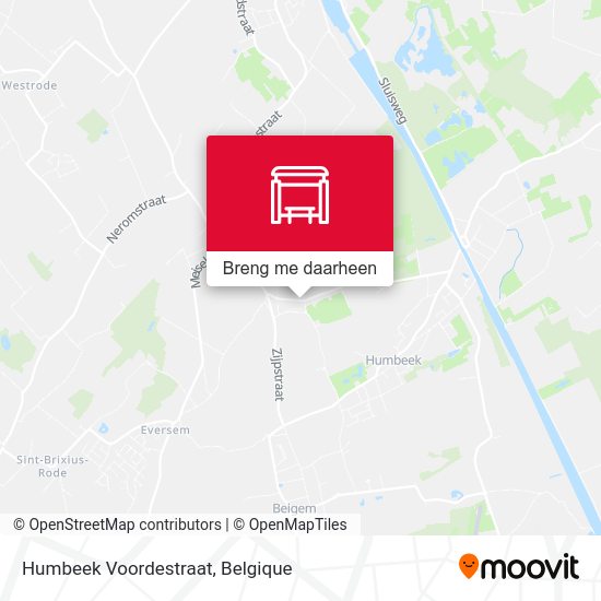 Humbeek Voordestraat kaart