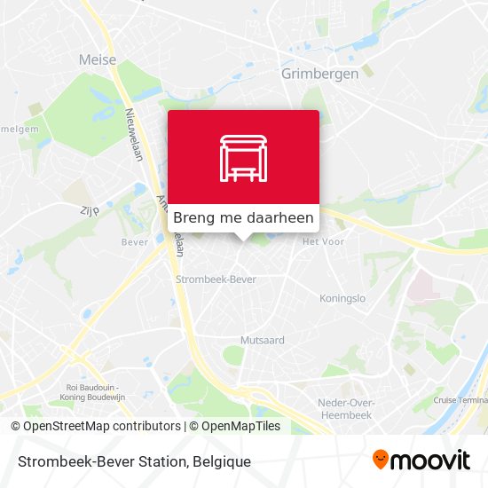 Strombeek-Bever Station kaart