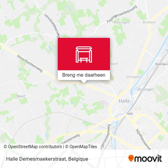 Halle Demesmaekerstraat kaart