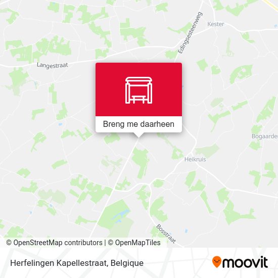 Herfelingen Kapellestraat kaart