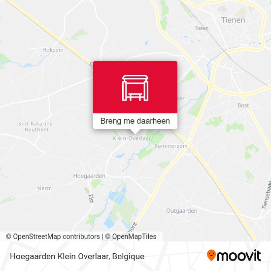 Hoegaarden Klein Overlaar kaart