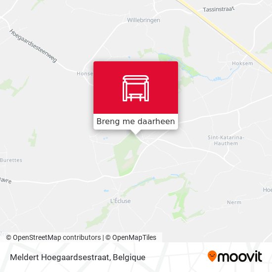 Meldert Hoegaardsestraat kaart