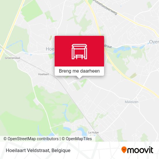 Hoeilaart Veldstraat kaart