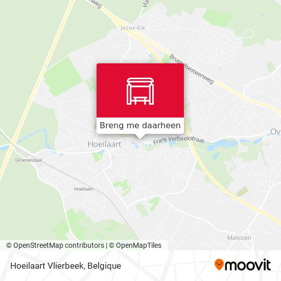 Hoeilaart Vlierbeek kaart