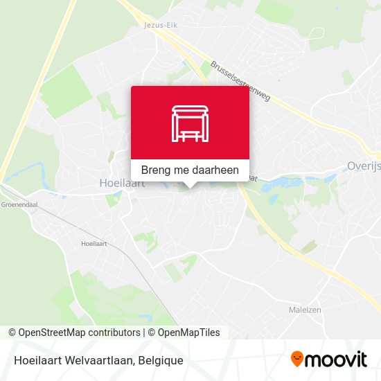 Hoeilaart Welvaartlaan kaart