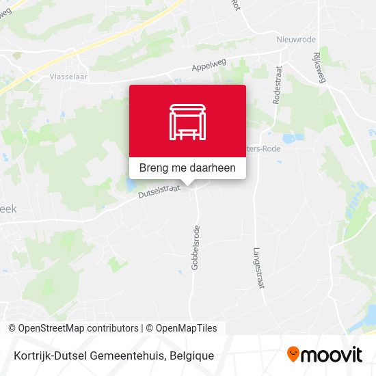Kortrijk-Dutsel Gemeentehuis kaart