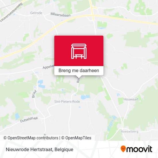 Nieuwrode Hertstraat kaart