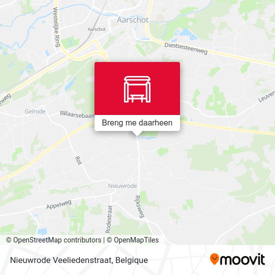 Nieuwrode Veeliedenstraat kaart