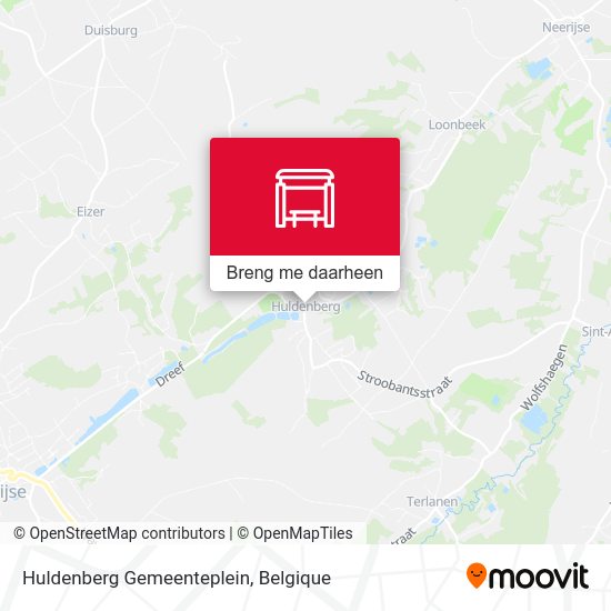 Huldenberg Gemeenteplein kaart