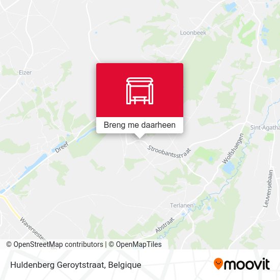 Huldenberg Geroytstraat kaart