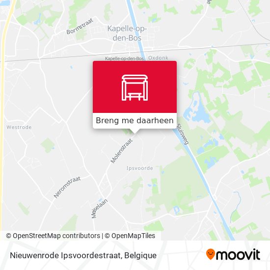 Nieuwenrode Ipsvoordestraat kaart