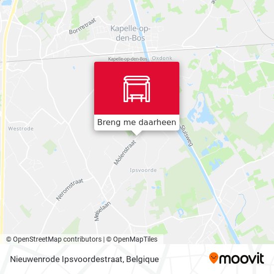 Nieuwenrode Ipsvoordestraat kaart