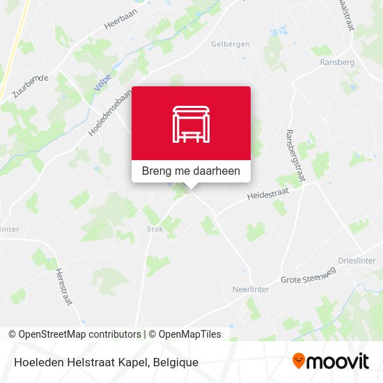 Hoeleden Helstraat Kapel kaart