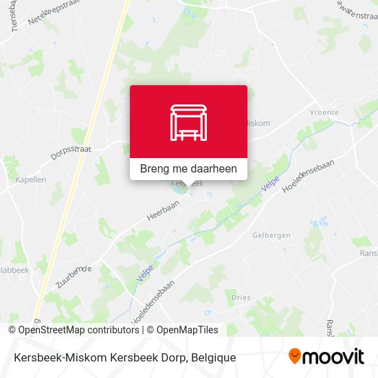 Kersbeek-Miskom Kersbeek Dorp kaart