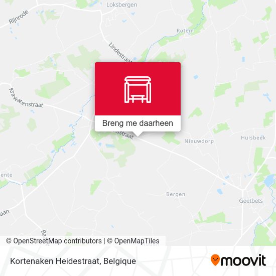 Kortenaken Heidestraat kaart