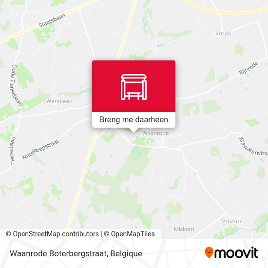 Waanrode Boterbergstraat kaart
