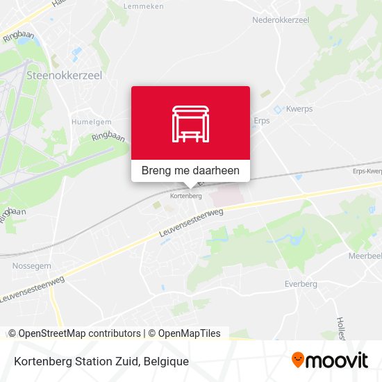 Kortenberg Station Zuid kaart