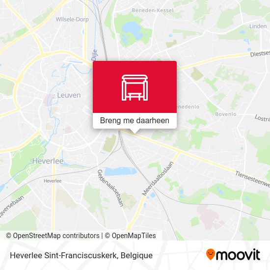 Heverlee Sint-Franciscuskerk kaart