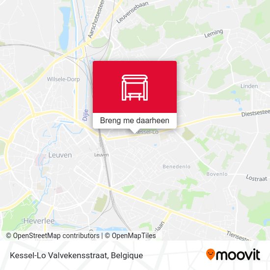 Kessel-Lo Valvekensstraat kaart