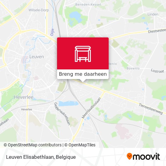 Leuven Elisabethlaan kaart