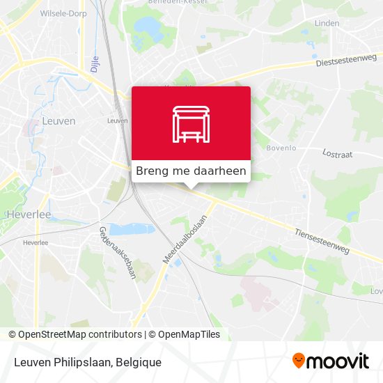 Leuven Philipslaan kaart