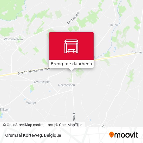 Orsmaal Korteweg kaart