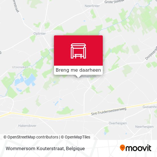 Wommersom Kouterstraat kaart