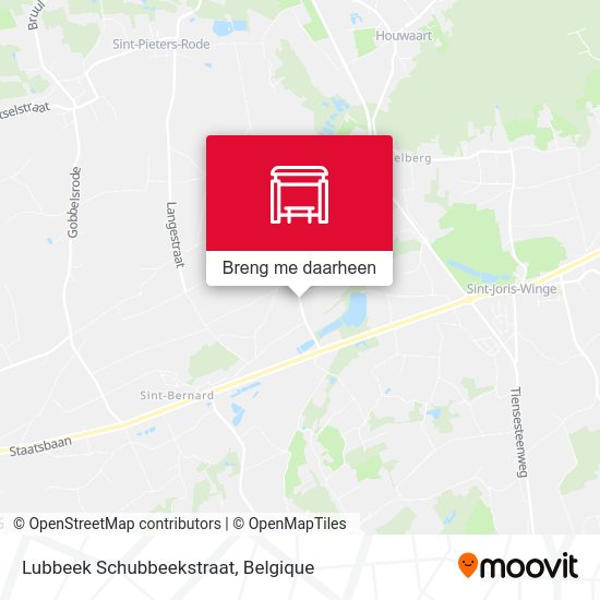 Lubbeek Schubbeekstraat kaart
