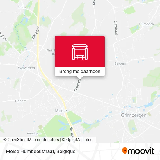 Meise Humbeekstraat kaart