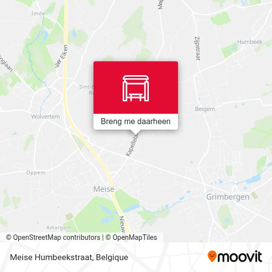Meise Humbeekstraat kaart