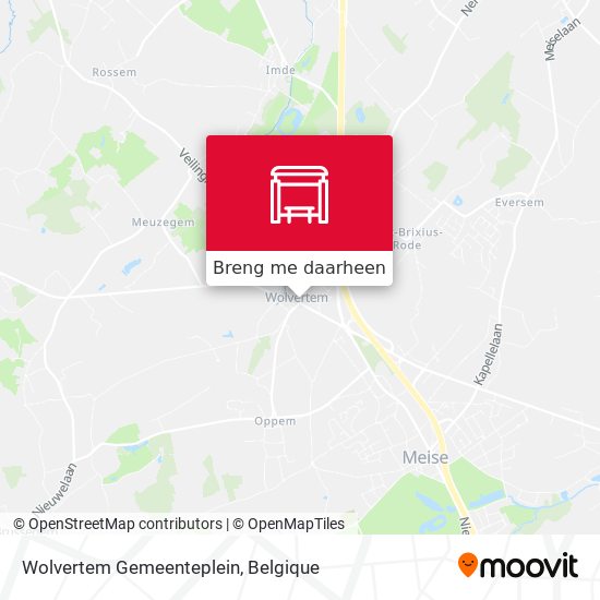 Wolvertem Gemeenteplein kaart