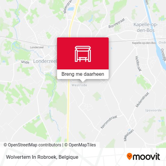 Wolvertem In Robroek kaart