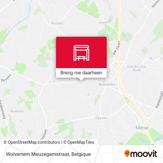 Wolvertem Meuzegemstraat kaart