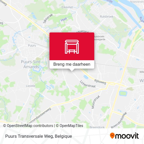 Puurs Transversale Weg kaart