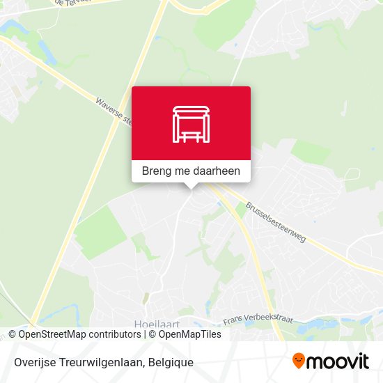 Overijse Treurwilgenlaan kaart