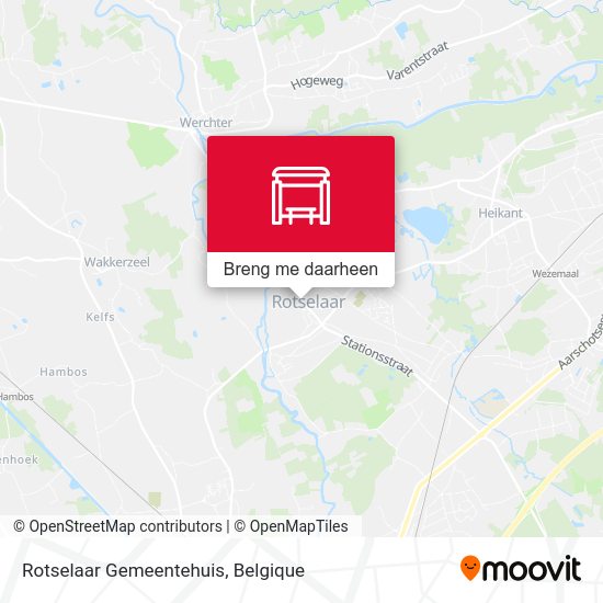 Rotselaar Gemeentehuis kaart