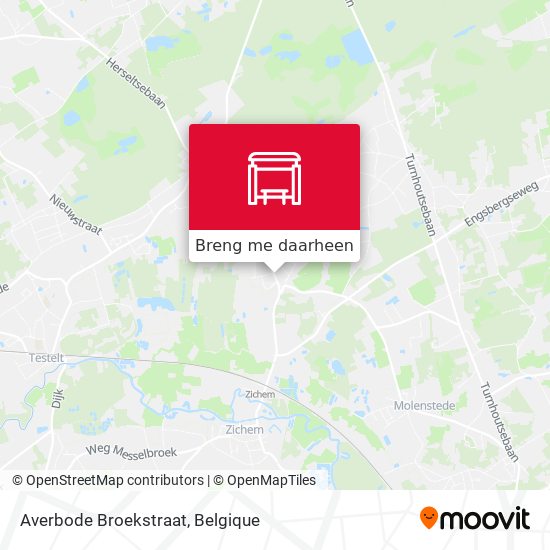 Averbode Broekstraat kaart