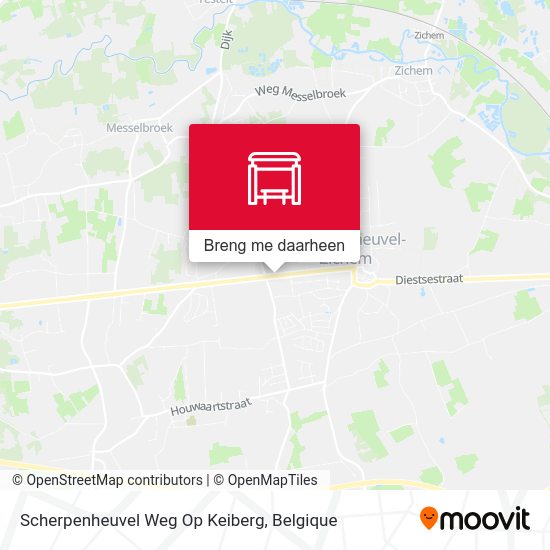 Scherpenheuvel Weg Op Keiberg kaart