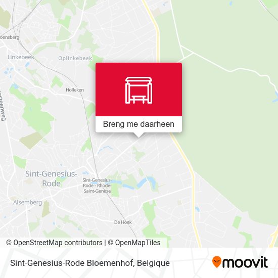 Sint-Genesius-Rode Bloemenhof kaart
