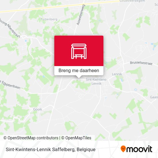Sint-Kwintens-Lennik Saffelberg kaart
