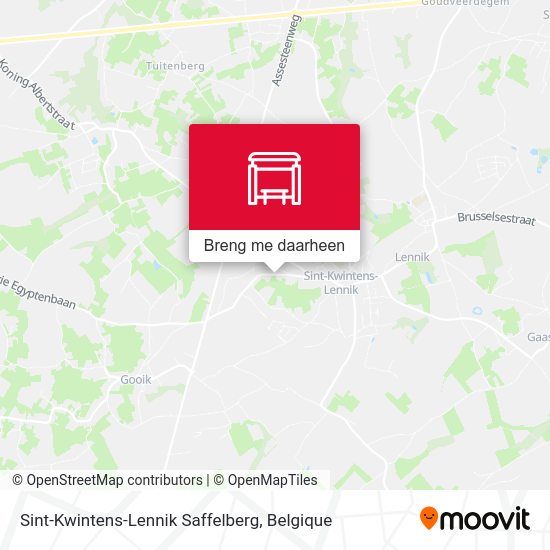 Sint-Kwintens-Lennik Saffelberg kaart