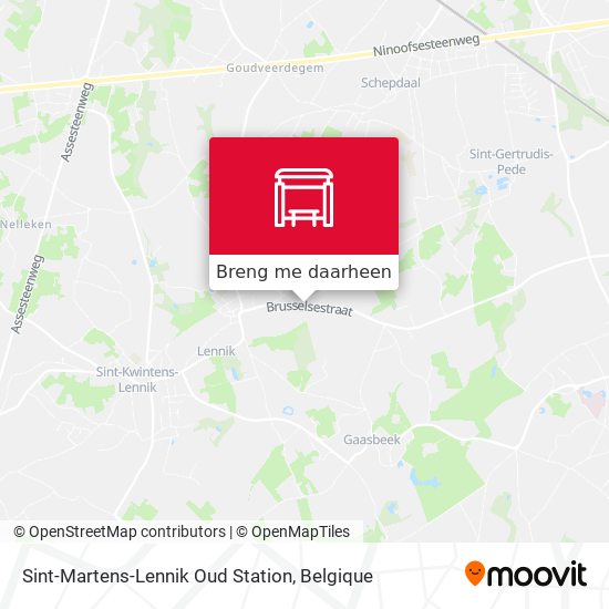 Sint-Martens-Lennik Oud Station kaart