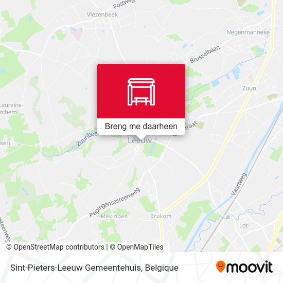 Sint-Pieters-Leeuw Gemeentehuis kaart