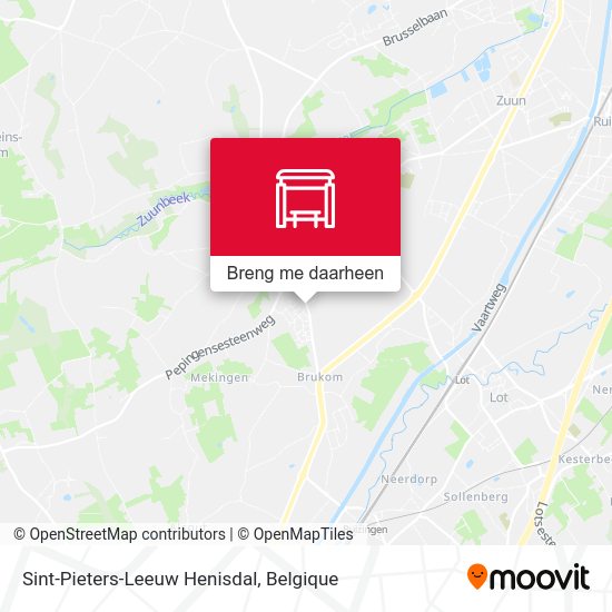 Sint-Pieters-Leeuw Henisdal kaart