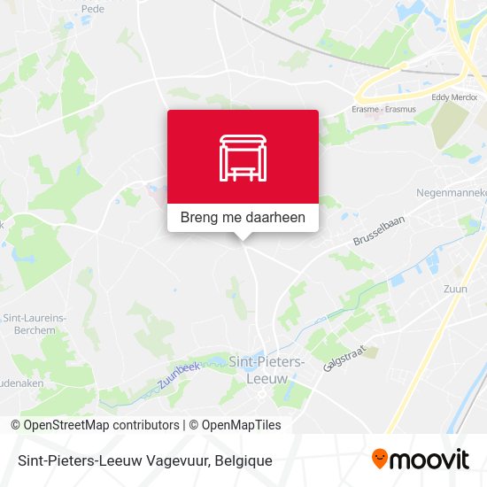 Sint-Pieters-Leeuw Vagevuur kaart