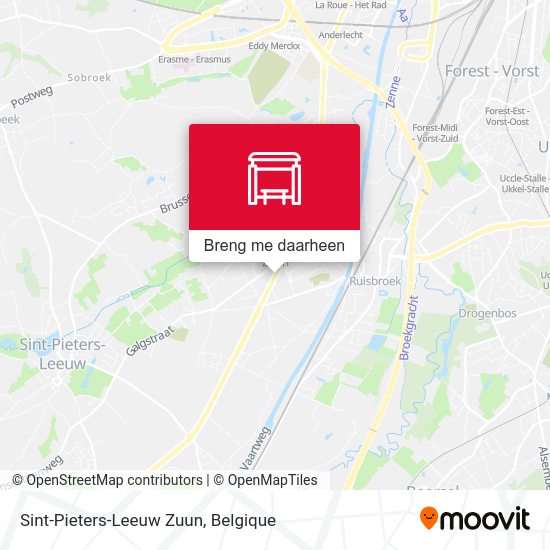 Sint-Pieters-Leeuw Zuun kaart