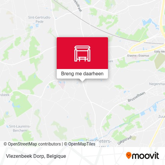 Vlezenbeek Dorp kaart