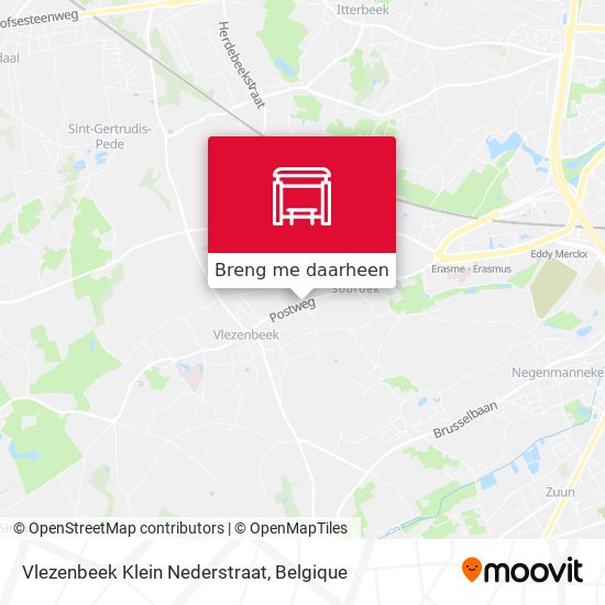 Vlezenbeek Klein Nederstraat kaart