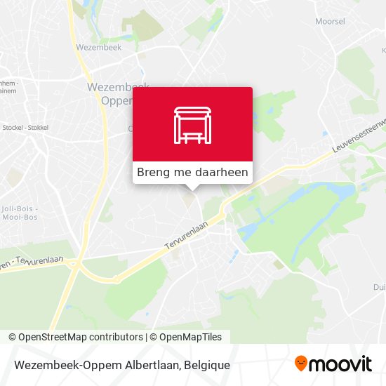 Wezembeek-Oppem Albertlaan kaart